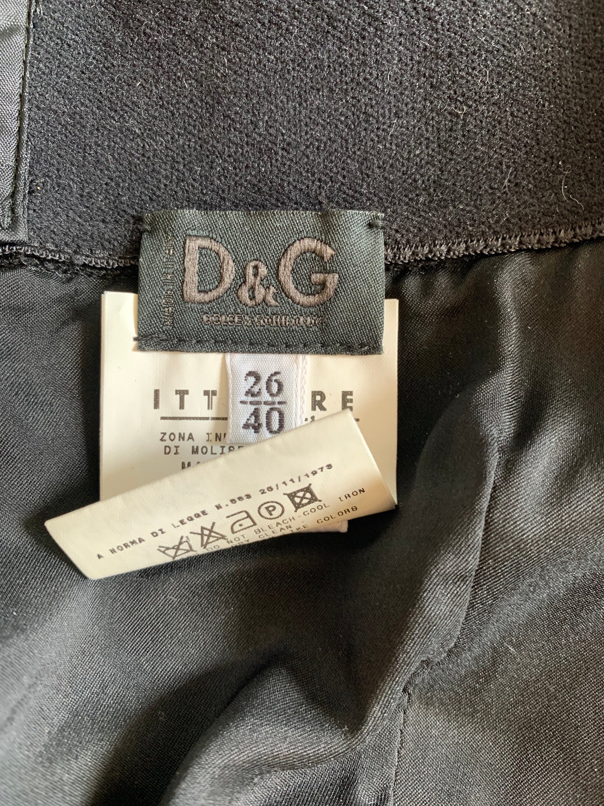 Vintage D&G Black Wool Dress