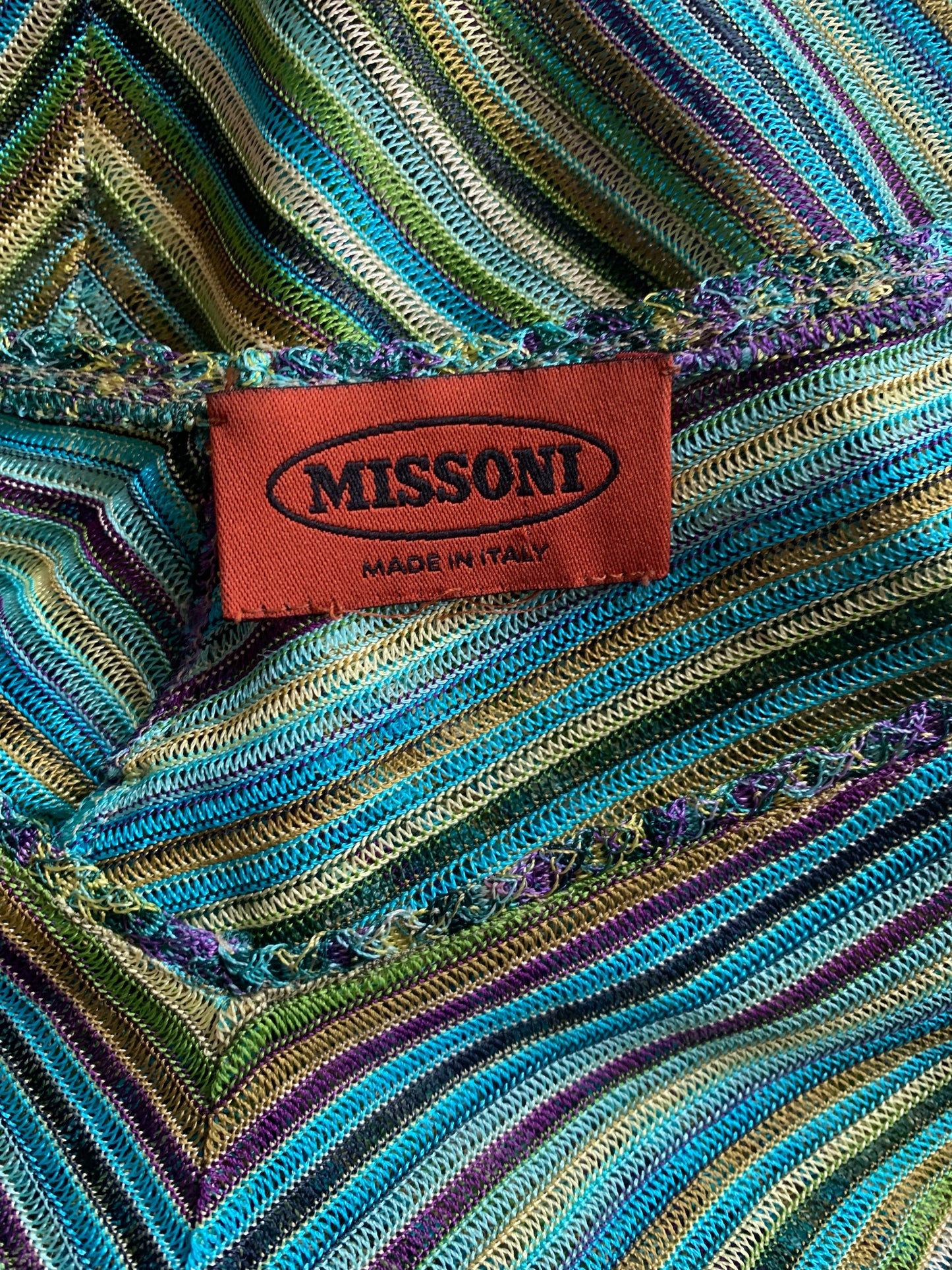 Vintage Missoni Green Knitted Vest