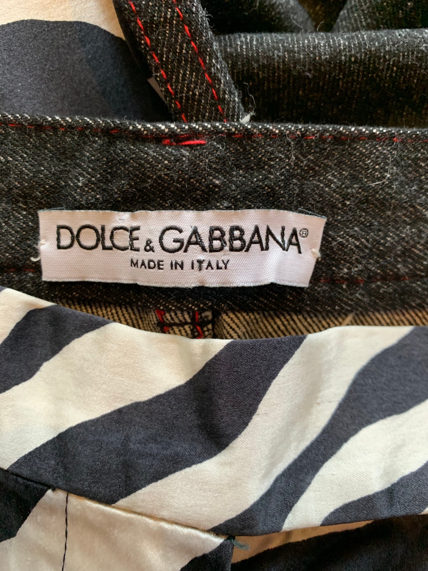 Vintage Dolce & Gabbana F/W 1999 Zebra Trousers