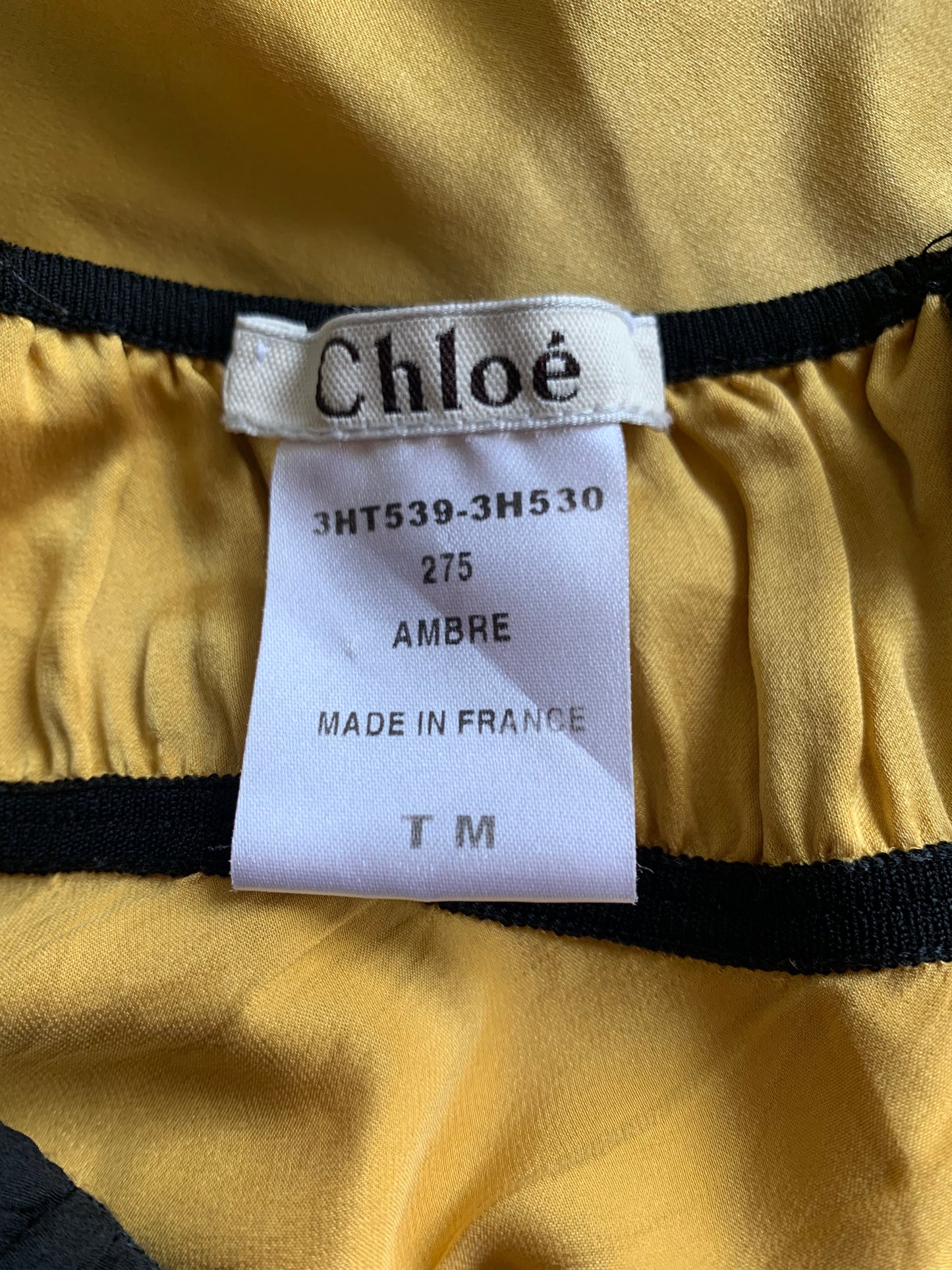 Vintage Chloe Yellow Silk Top