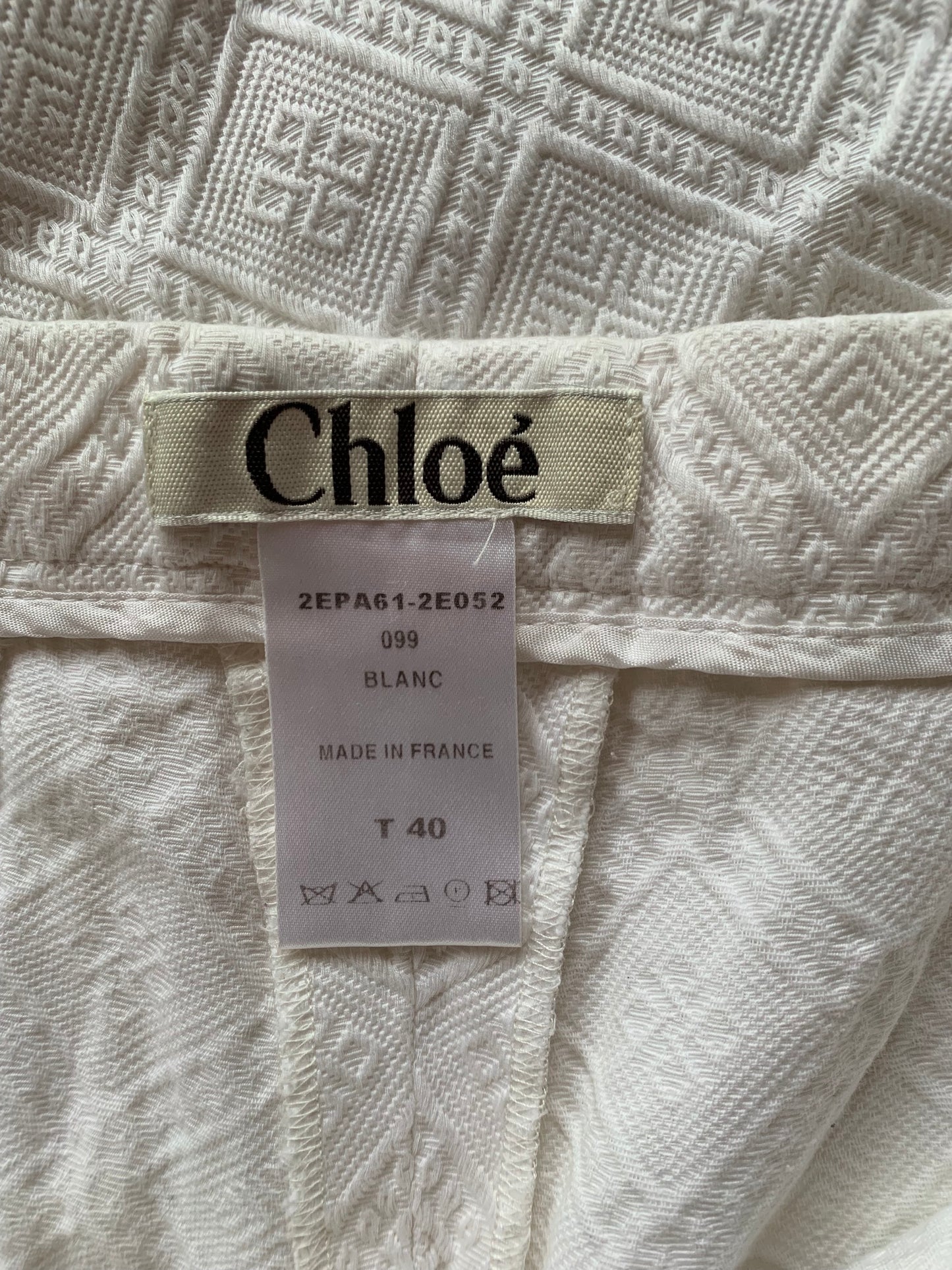 Vintage Chloe S/S 2002 White Trousers