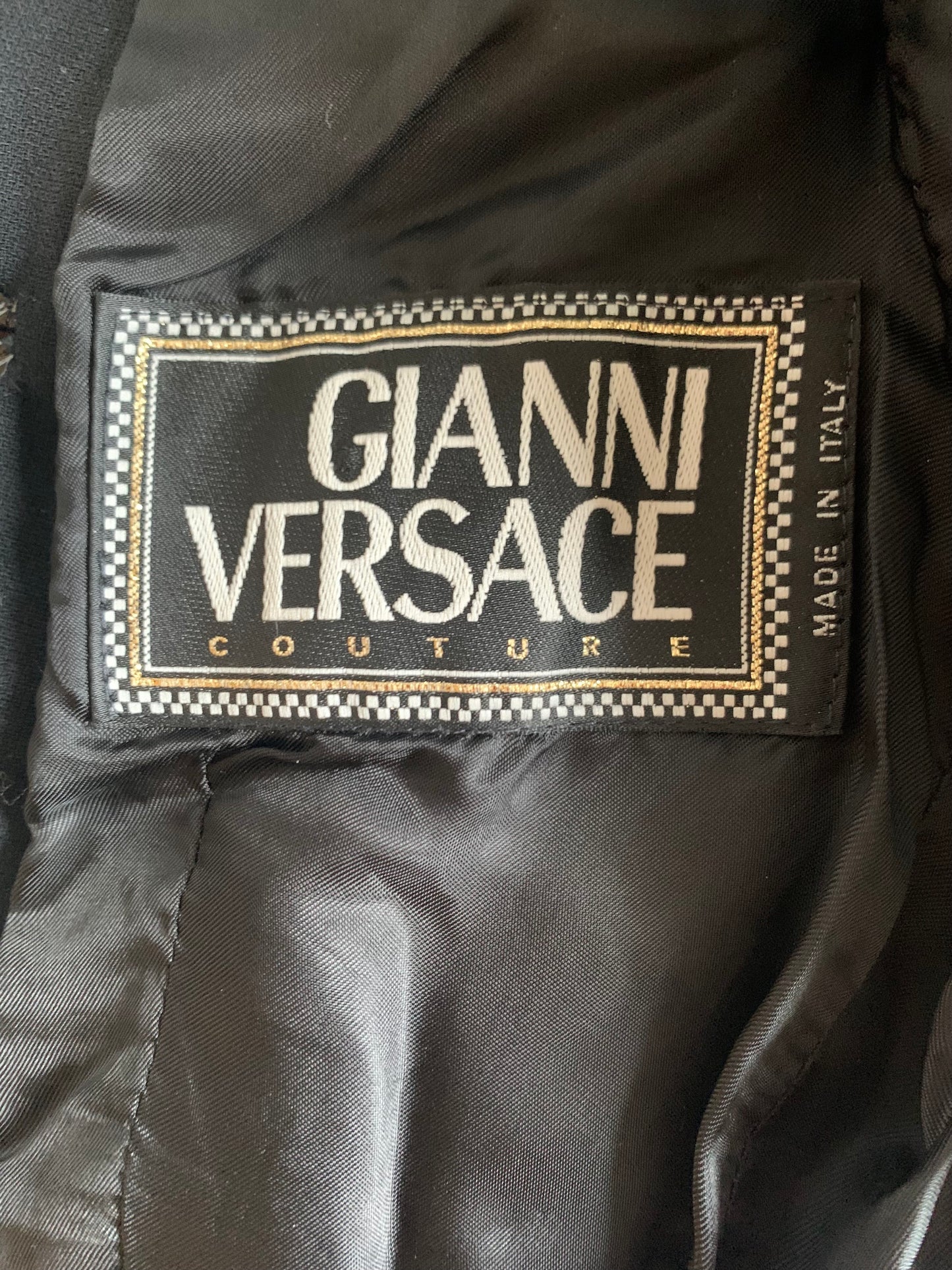 Gianni Versace F/W 1994 Black Tweed Jacket