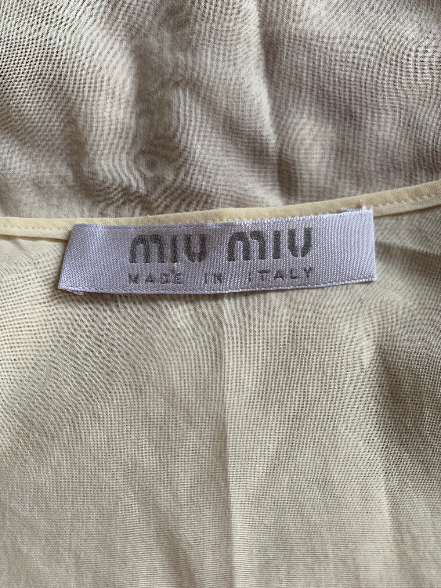 Vintage Miu Miu Cream Frilled Blouse