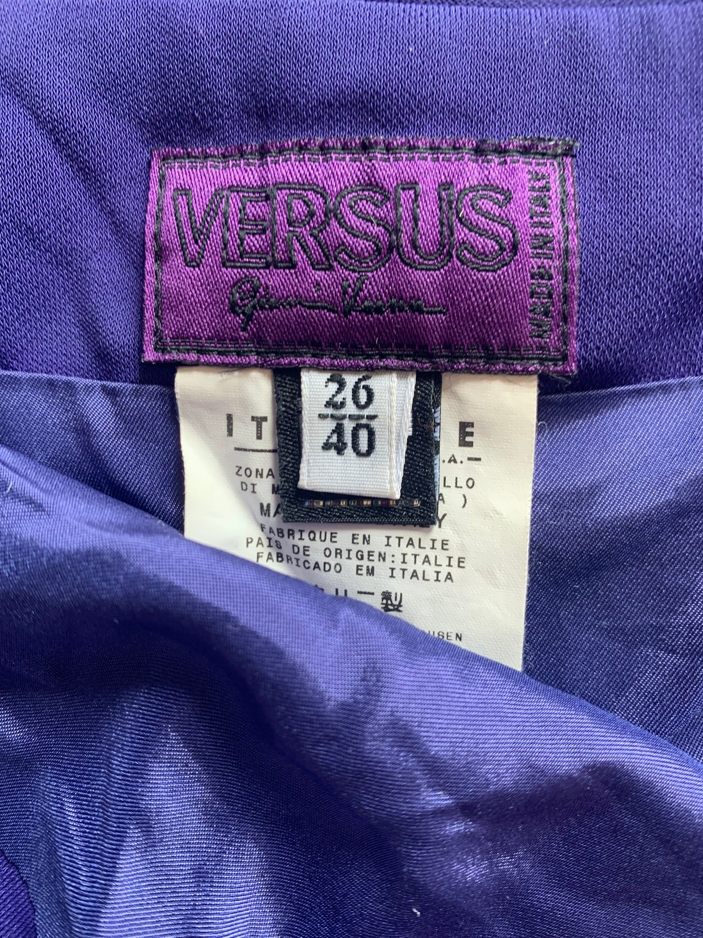 Vintage Versus Versace Purple Midi Skirt