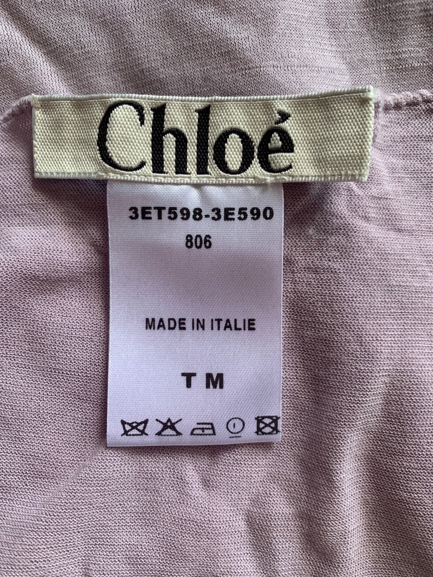 Vintage Chloe S/S 2003 Pink Tie Top