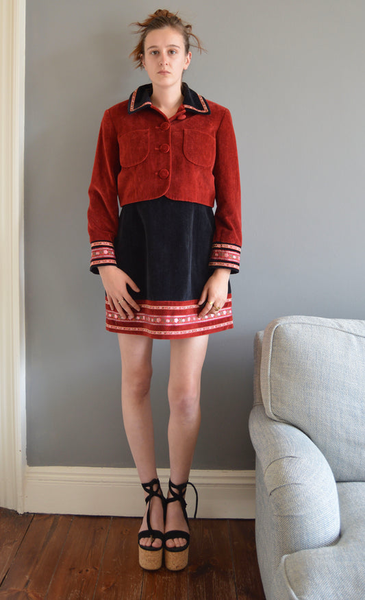 Vintage 1980s Kenzo Velvet Jacket & Dress