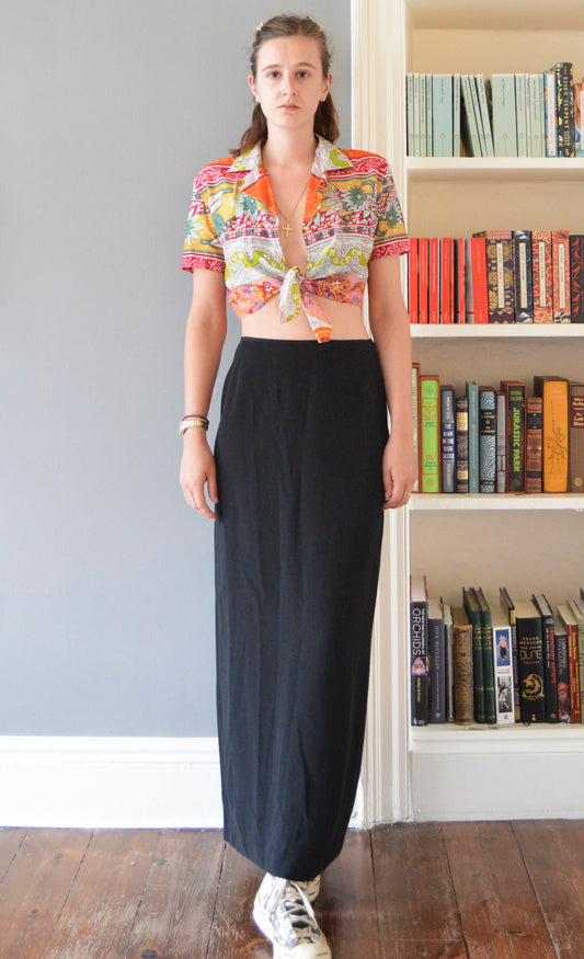 Vintage Jean Paul Gaultier Classique Black Maxi Skirt