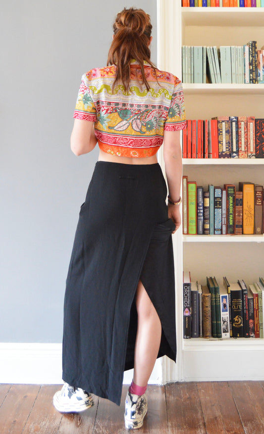 Vintage Jean Paul Gaultier Classique Black Maxi Skirt