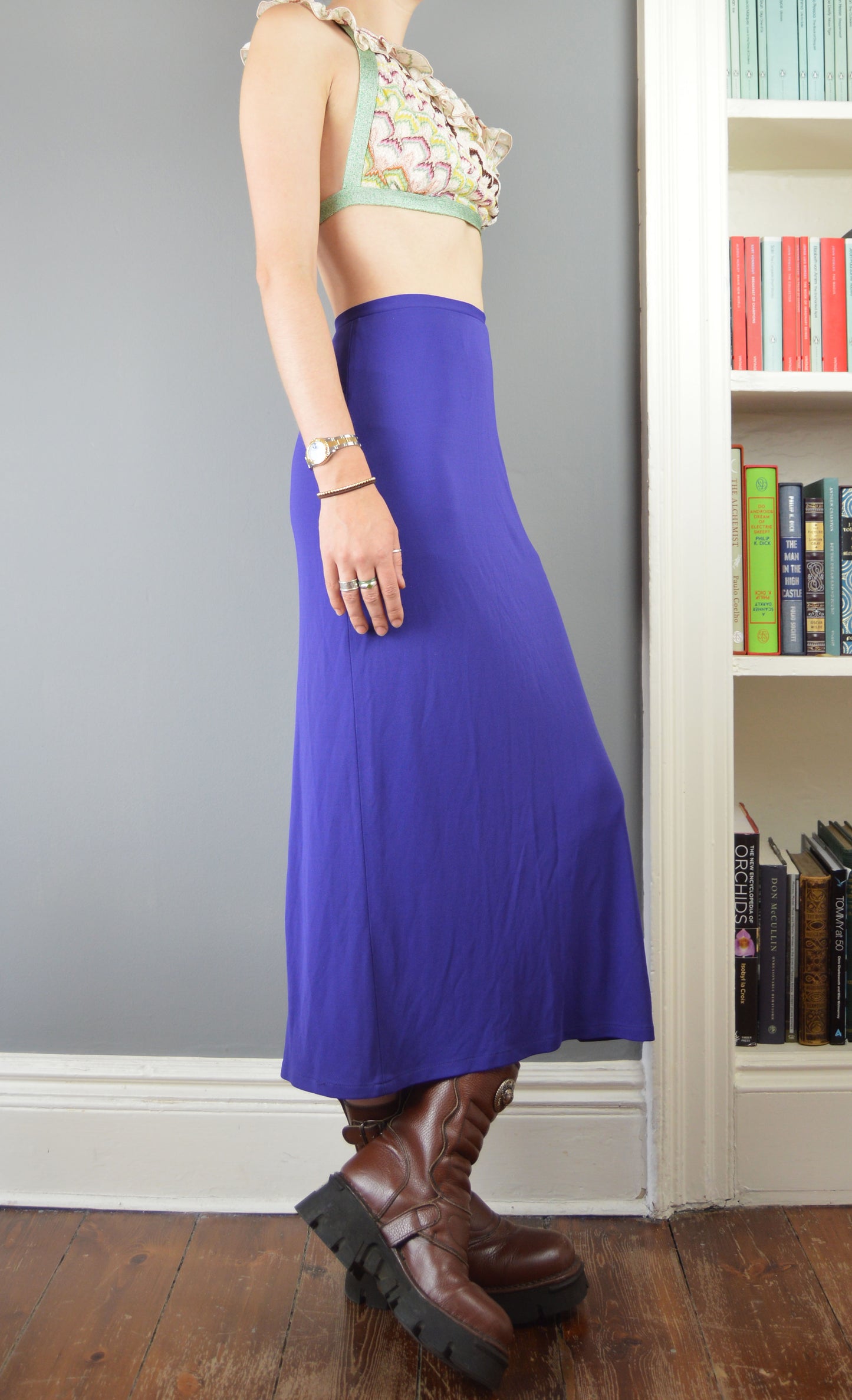 Vintage Versus Versace Purple Midi Skirt