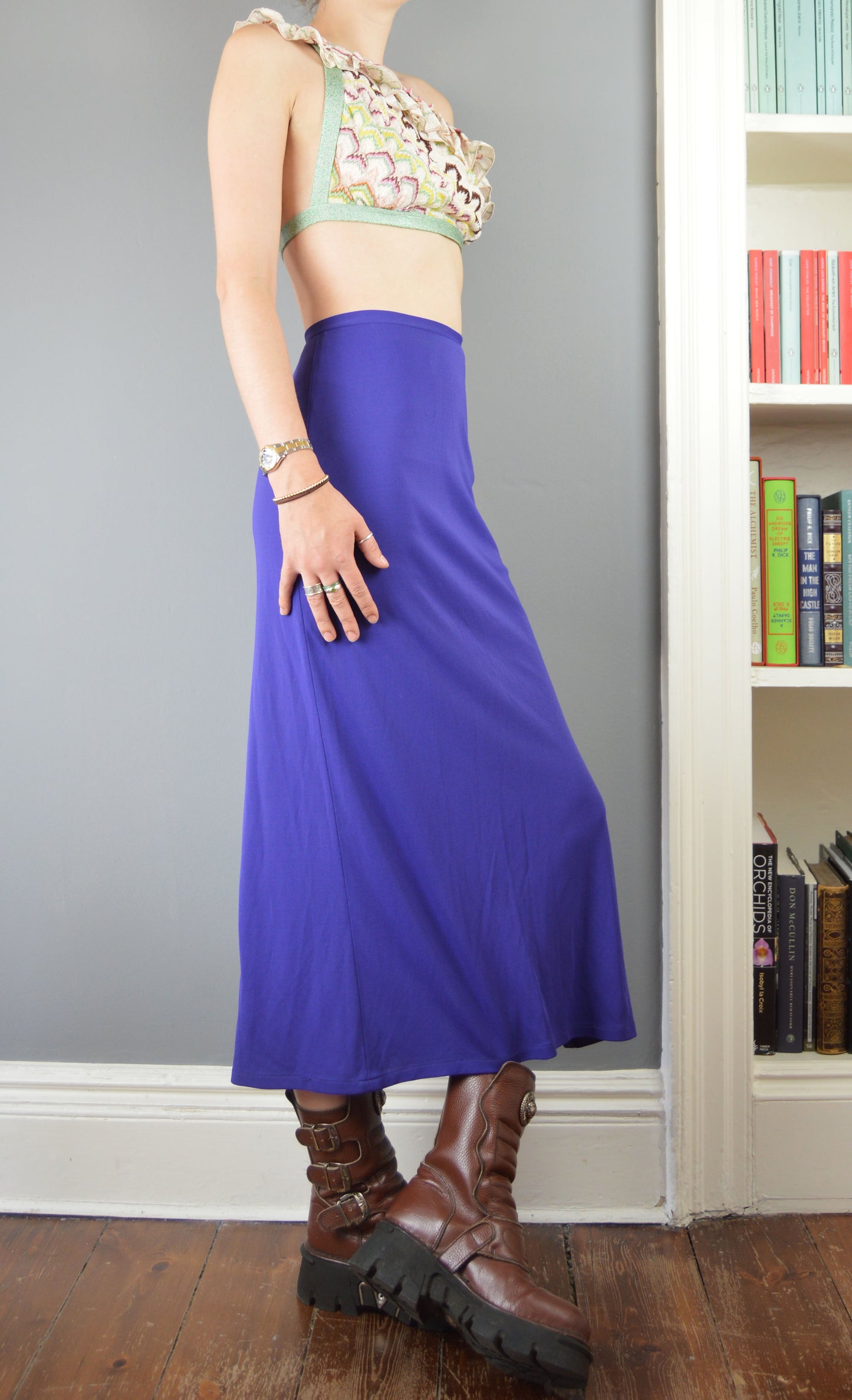 Vintage Versus Versace Purple Midi Skirt