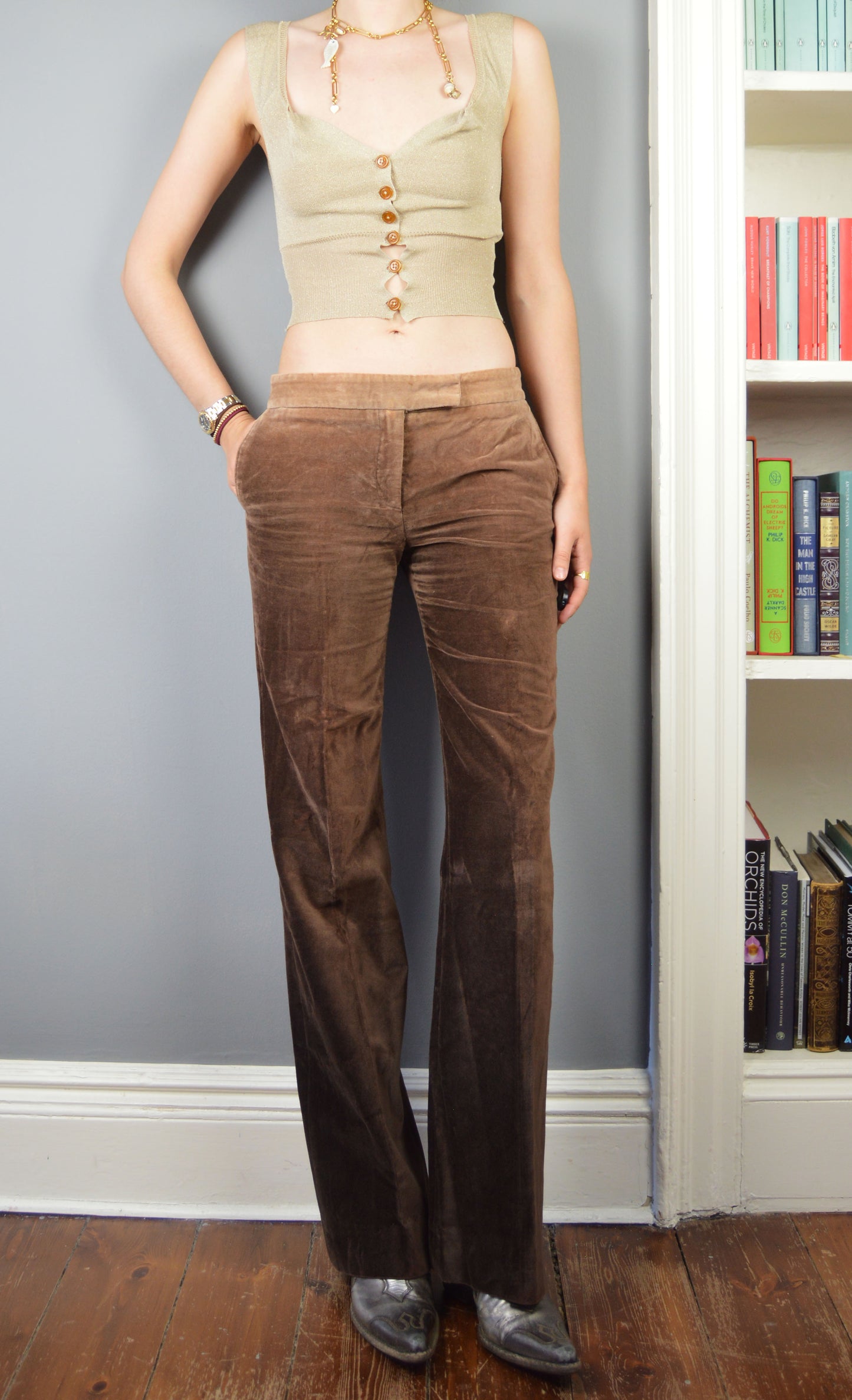 Vintage Chloé Ombre Velvet Trousers
