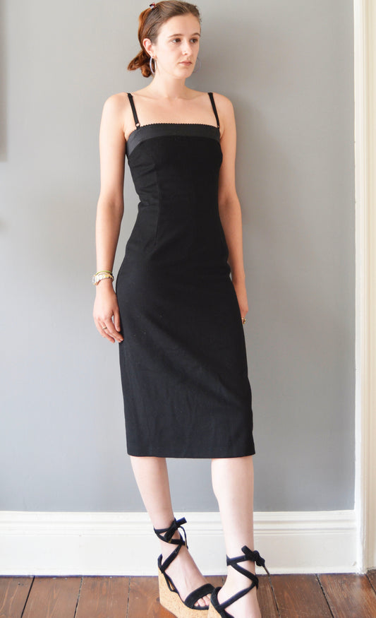 Vintage D&G Black Wool Dress