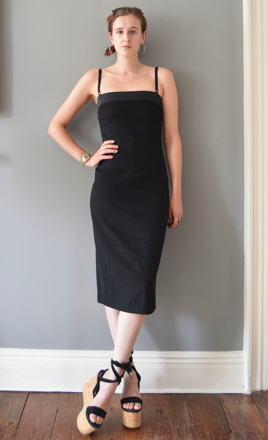 Vintage D&G Black Wool Dress