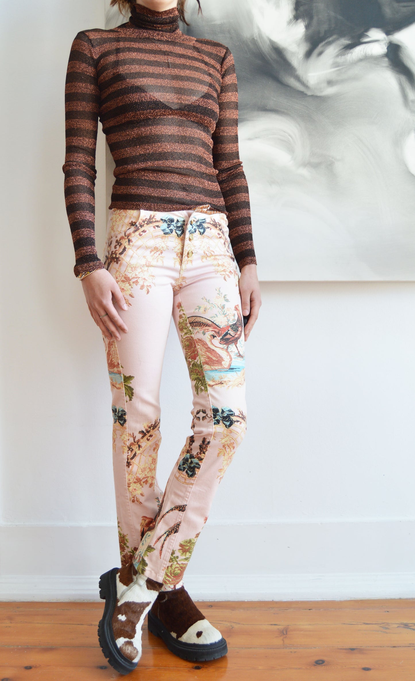 vintage dolce gabbana fw 2000 sparkly knit turtleneck