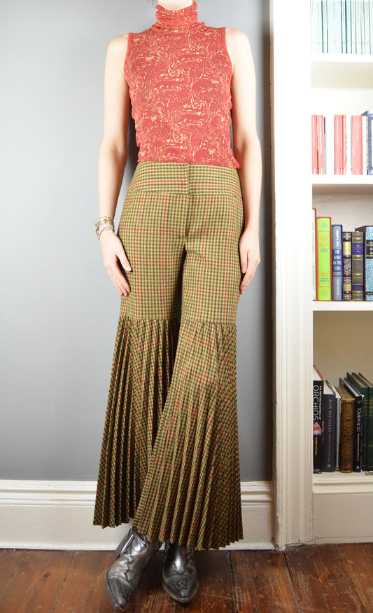 Vintage Dolce & Gabbana F/W 2000 Tweed Pleated Trousers