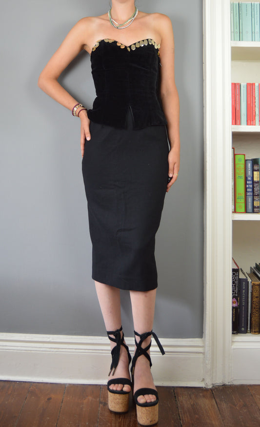 Vintage Dolce & Gabbana Black Pencil Skirt