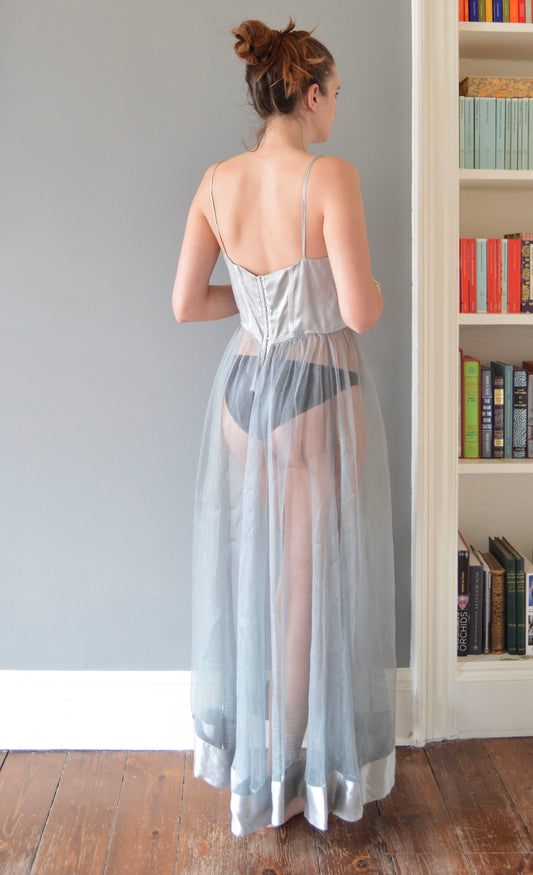 Vintage Dries Van Noten S/S 1995 Blue Silk Dress