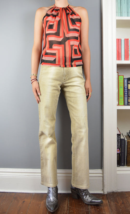 Vintage Gianni Versace S/S 2001 Silk Top
