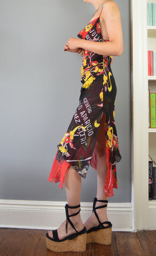Vintage Iceberg Silk Midi Dress