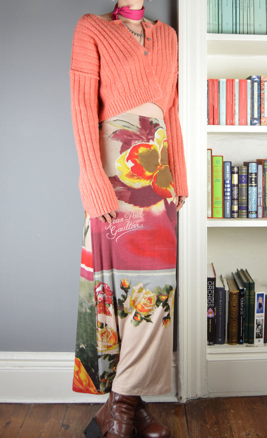 Vintage Jean Paul Gaultier S/S 2001 Floral Maxi Skirt