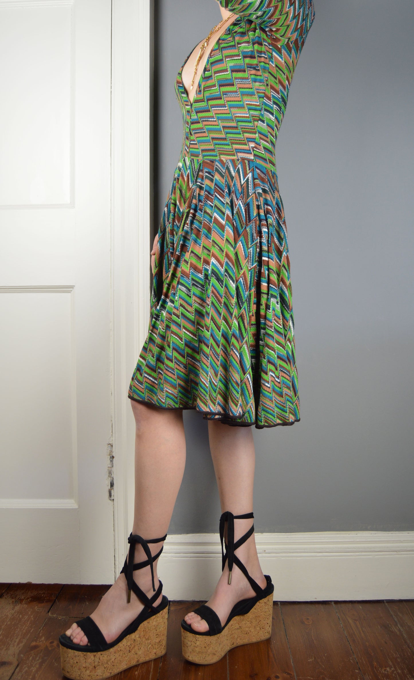Vintage Missoni Green Knitted Dress