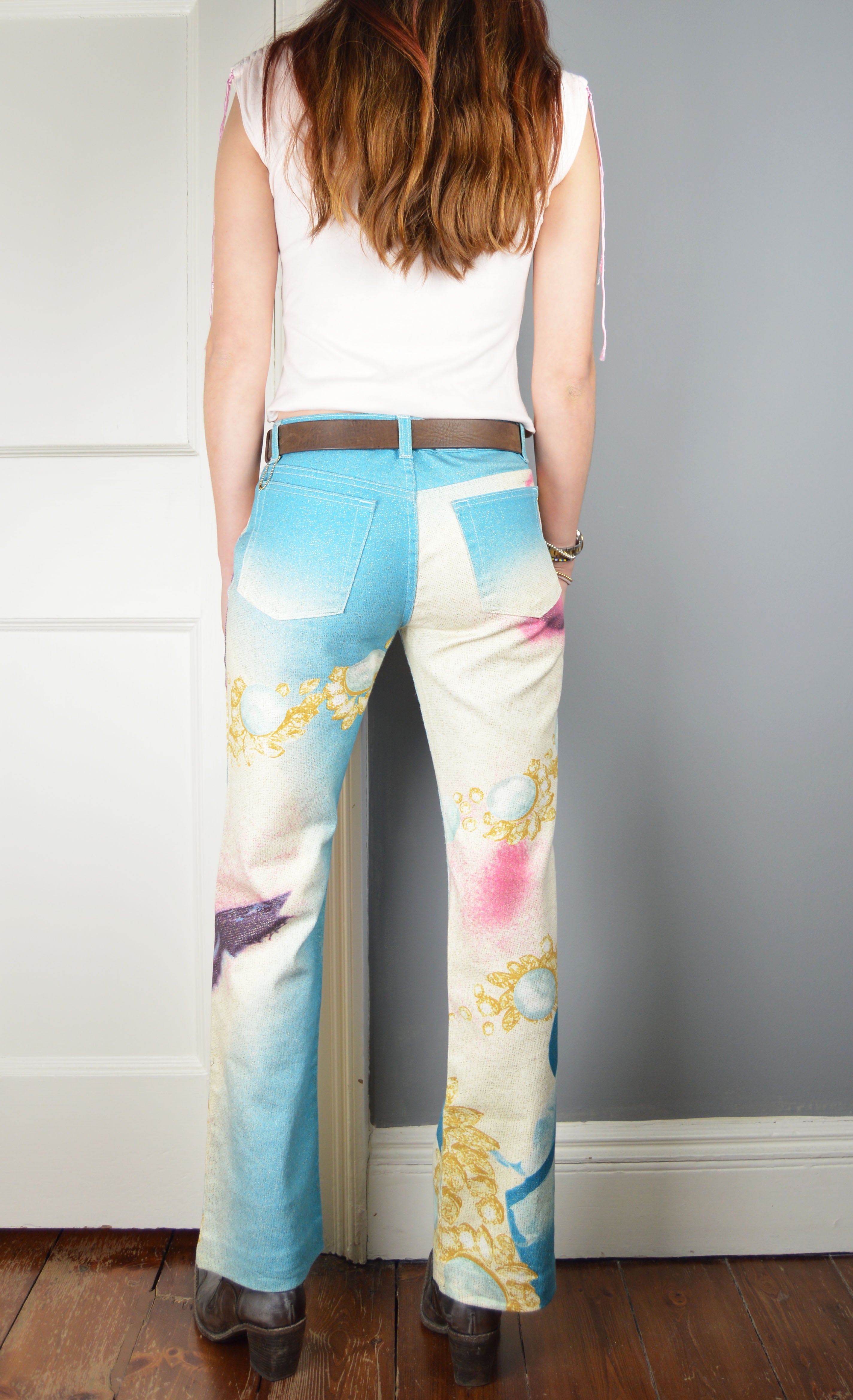 Roberto cavalli venus painting jeans store